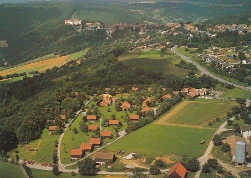 Langenburg, Feriendorf Roseneck mit Schloß gl1983 F4601
