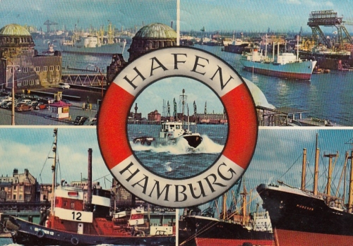 Hamburg, Hafen, Mehrbildkarte gl1966 F5242