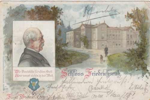 Schloss Friedrichsruh, Wohnsitz Fürst Bismarck, Litho gl1898 F5734