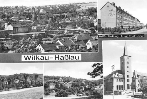 Wilkau-Haßlau Mehrbildkarte gl1984 197.959