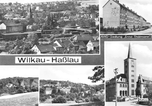 Wilkau-Haßlau Mehrbildkarte gl1986 197.962