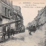 Frankreich Meziers Faubourg d`Archet Crue de la Meuse ngl 198.155