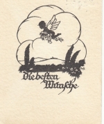 Die besten Wünsche, Scherenschnitt A.M.Schwindt gl1964 F8474