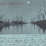 Bremerhaven, Mondschein über dem Hafen gl1899 F8487