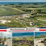 Nordseebad Wremen, Mehrbildkarte gl1951 F8521