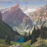 Seealpsee mit Rosszahn und Säntis gl1914 F9235