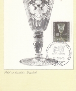 Pokal mit Schnittdekor, Kristallglas mit kaiserl.Doppeladler ngl F9299