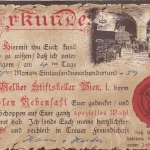 Wien, Melker Stiftskeller, Urkunde gl1959 F9419