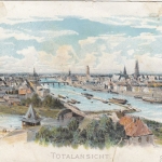 Bremen, Totalansicht, Litho, Werbekarte Hoffmann's Stärke ngl F9437