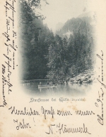 Stauffensee bei Gütle (Dornbirn), Vorarlberg glum 1900? F9523