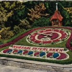 Interlaken, Blumenuhr im Kurgarten ngl F9643