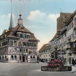 Stein a.Rhein, Rathausplatz und Rathaus ngl F9820
