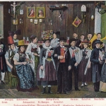 Badische Volkstrachten, Schwarzwälder Bauernhochzeit feldpgl1915 F9871