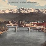 Frankreich 38 Grenoble Les Quais et la Chaine des Alpes ngl 198.296