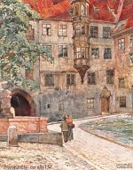 München Der alte Hof Künstlerkarte sign. ngl 199.240