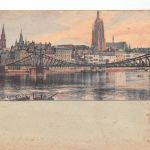 Frankfurt (Main) Eiserner Steg Rückseitig mit Zusatzstempel ngl 199.816