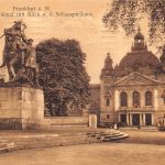 Frankfurt (Main) Bismarckdenkmal mit Schauspielhaus gl1912 199.877