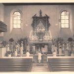 Nievern (Lahn) Kirche Innenansicht Fotokarte ngl 300.855