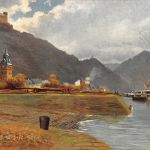 Braubach a.Rhein mit Marksburg Künstlerkarte feldpgl1918 300.860