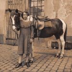 Motiv Tiere Pferd, Frau, Fotokarte ngl 301.139