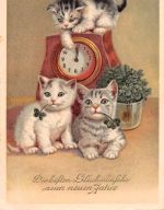 Motiv Glückwunsch Neujahr Katzen gl1933 301.155