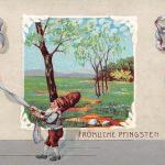 Motiv Glückwunsch Pfingsten Prägekarte Zwerg gl1918 301.156