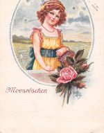 Motiv Kinder Moosröschen Künstlerkarte gl1920 301.172