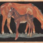 Motiv Tiere 2 Pferde Künstlerkarte gl1943 301.176