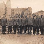 Motiv Militär Soldatenportrait Zerstörte Gebäude Fotokarte feldpgl1915 301.206