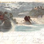 Schweiz Schaffhausen Rheinfall Litho gl1998 301.323