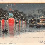 Elsass Strassburg Litho Orangerie (Festbeleuchtung) gl1907 301.338