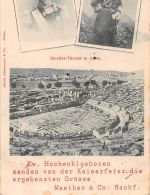 Griechenland Athen Baccus-Theater Kaiserfeier Werbezudruck gl1898 301.345