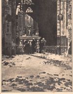 Militär I. WK zerstörte Kirche Künstlerkarte feldpgl 301.770