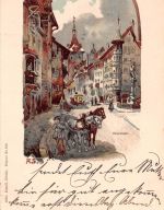 Schweiz Schaffhausen Oberstadt Litho gl1898 301.823