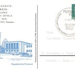 Potsdam-Opole Ganzsache Briefmarkenausstellung Motiv Hauptbahnhof gl1971 302.413