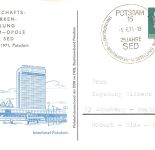 Potsdam-Opole Ganzsache Briefmarkenausstellung Motiv Interhotel gl1971 302.414