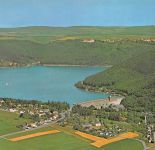 Edersee mit Sperrmauer u.Schloss Waldeck ngl 304.553