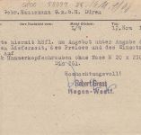 Hagen i. W. Robert Grass Geschäftspostkarte Registerlochung gl1948 304.824