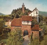 Hirschhorn (Neckar) Blick in den Burghof gl1974 305.076