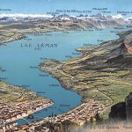 Schweiz Geneve Panorama du Lac Leman Landkarten-AK ngl 305.177