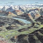 Schweiz Bern Panorama Landkarten-AK ngl 305.179