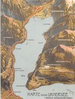 Schweiz Urnersee Panorama Landkarten-AK ngl 305.180