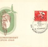 Leipzig Sonderkarte Radweltmeisterschaft 1960 mit Sonderstempel ngl 305.206