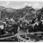 Altenahr a. d. Ahr mit Burgruine Are und Tunnels Schwarzez Kreuz gl1942 305.319
