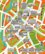 Karl-Marx-Stadt Stadtplan-AK ngl 305.516