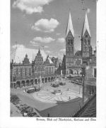 Bremen Blick auf Marktplatz, Rathaus und Dom gl1960 305.543