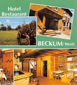 Beckum i. W. Hotel Restaurant "Zur Windmühle" Doppelkarte ngl 305.576
