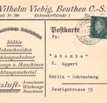 Beuthen (Oberschlesien) Wilhelm Viebig Schleifscheiben Registraturlochung gl1929 305.974