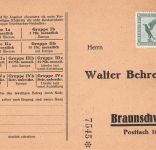 Braunschweig Walter Behrens Briefmarken-Versand Bestellkarte ngl 305.975