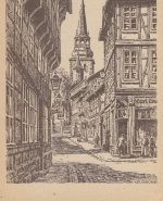 Alt-Hildesheim, Burgstrasse mit St.Michael ngl G3287